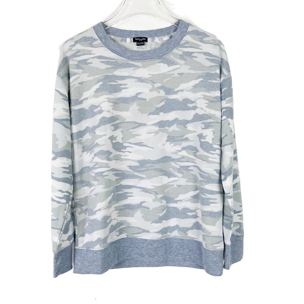 Splendid Blue Camo Sleep Shirt Pullover Soft Size Small S GUC L856 - Picture 1 of 10